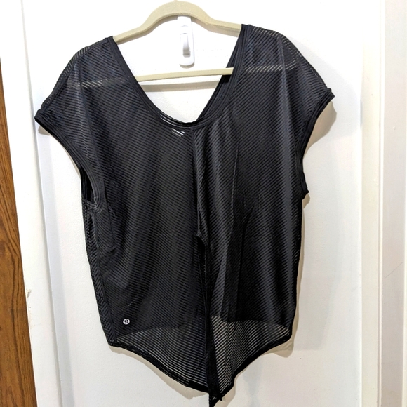 EUC 'Ahead by Miles' Lululemon Tie Back Shirt - Picture 1 of 9